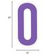 Purple Letter (O) Corrugated Plastic Yard Sign, 30in